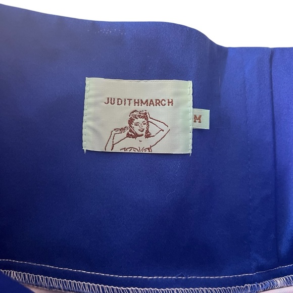 Judith March Women’s Blue Pink Strapless Fit and Flare Dress Sz. Medium - Picture 5 of 6